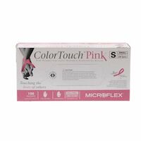 3173182 ColorTouch Pink Latex PF Gloves Small, Pink, 100/Box, CTP-233-S