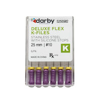 5255582 Darby Deluxe Flex K Files #10, 25mm, 6/Pkg