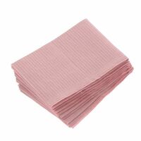 3410982 Patient Towels Deluxe, 3-Ply Paper, 1-Ply Poly, Dusty Rose, 500/Box