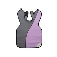 9507592 Adult Style 24 X-Ray Aprons Lilac and Gray, 0.3 mm Vinyl, w/ collar, Two Tone