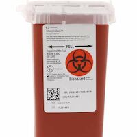 0063213 SharpSafety Sharps Containers 1 Quart, Red, 8900SA