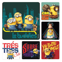 3310813 Assorted Stickers Minions, 100/Roll, PS586