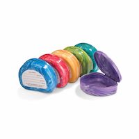 7222023 Marbled-Color Retainer Cases Marbled Cases, Assorted Colors, 24/Pkg., 70-86010