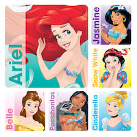 3313233 Disney Stickers Princess Portrait, 100/Roll, PS245
