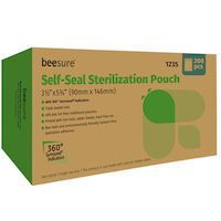 2211833 BeeSure Self-Seal Sterilization Pouches 3½" x 5_", 200/Box, BE1235
