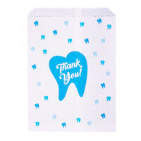 5250243 Paper Scatter Bags Thank You Tooth Design, 100/Pkg., S8632