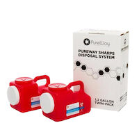 525-2353  1.2 Gallon Twin Pack Sharps Container w/ Recycling Kit, 40021 product image