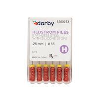 5250763 Hedstrom Files with Silicone Stops 25mm, #55, 6/Pkg.