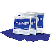 5254073 Isodam HD High Definition Non-Latex Polyisoprene Dental Dam Isodam HD 5 x 5 Medium Gauge Royal Blue Dental Dam, 20 sheets/box,ISOHDB01800520