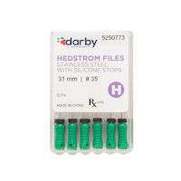 5250773 Hedstrom Files with Silicone Stops 31mm, #35, 6/Pkg.
