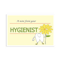 3310183 A Note From Your Hygienist Postcard Laser A Note From Your Hygienist, 4-UP, 200/Box, RC2468