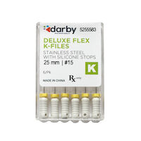 5255583 Darby Deluxe Flex K Files #15, 25mm, 6/Pkg