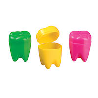 3314104 Tooth Savers Tooth Shaped, 1.25", Assorted Colors, 72/Pkg.