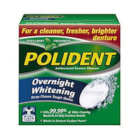 2211304 Polident Overnight Whitening, Tablets, 40/Box, 03443A