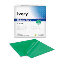 5253804 Ivory Rubber Dam Ivory Rubber Dam, 6 x 6 Medium, 36/Box, Green, Mint, 66094055