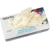 3182324 HandsOn Premium Latex PF Gloves Medium, 100/Box