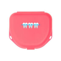 5258324 Imprinted Retainer Boxes Neon Pink, 1.5", 25V550S, 144/Pkg