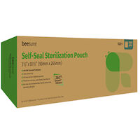 2211834 BeeSure Self-Seal Sterilization Pouches 3½" x 10½", 200/Box, BE1231