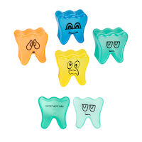 5255044 Tooth Savers Funny Face Tooth Shaped Tooth Saver Assorted, 48/Pkg