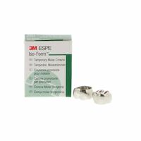 8450344 ISO-Form Temporary Tin-Silver Molar Crowns Size L64, Lower Molar, 5/Box, L64
