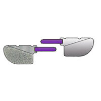 5252844 Dentatus Complete IPR Solution IPR Tips, Blade Thickness 0.25 mm, Left Side, Violet, LTA-P25L/2
