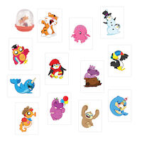525-4844  Assorted Animal Tattoo Vending Assortment, JV571, 250/Pkg product image