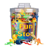 5250254 Fun Stop Canister Mix Assorted Animals, 144/Pkg.