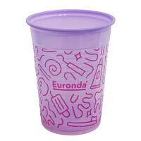 5258454 Monoart Graffiti Plastic Cup Lilac, 21410069, 200/Pkg