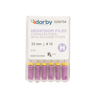 5250754 Hedstrom Files with Silicone Stops 25mm, #10, 6/Pkg.