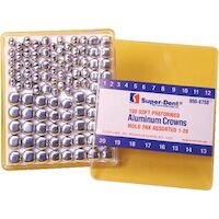 9500764 Aluminum Crowns Pre-Formed 7, 25/Box