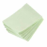 3410964 Patient Towels Economy, 2-Ply Paper, 1-Ply Poly, Green, 500/Box