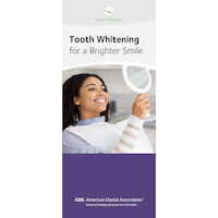 5255284 Patient Education Brochures from the American Dental Association Tooth Whitening for a Better Smile, 6 Panel Brochure, W28523