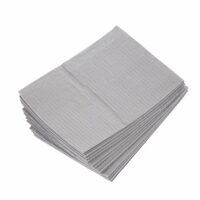 3410984 Patient Towels Deluxe, 3-Ply Paper, 1-Ply Poly, Silver Gray, 500/Box