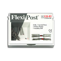 9530594 Flexi-Post Refills and Economy Refills Titanium, Size 1, Red, 10/Pkg, 135-01
