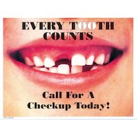 3315035 Every Tooth Counts Postcard Checkup Postcards, 250/Pkg., RC8021