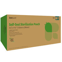 2211835 BeeSure Self-Seal Sterilization Pouches 5¼" x 11½", 200/Box, BE1251