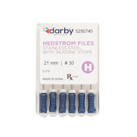 5250745 Hedstrom Files with Silicone Stops 21mm, #30, 6/Pkg.
