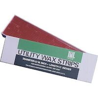 8442155 Utility Wax Round Strips, White, 11", 80/Box, H00818