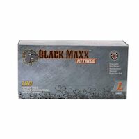 9507455 Black Maxx PF Gloves Large, 100/Box, BMN100L
