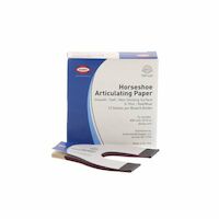 9501465 Articulating Paper Horseshoe, 89 microns, Blue/Red, 6Bks/Box