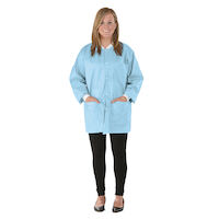 9526775 SafeWear Hipster Jackets Protective Hip-Length Jacket Small, Soft Blue, 12/Pkg., 8104-A