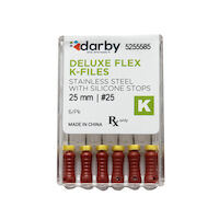 5255585 Darby Deluxe Flex K Files #25, 25mm, 6/Pkg