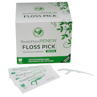 5256006 ReadyFloss RENEW Eco-friendly Floss Picks 5256006, Box of 150 Floss Picks, RFNEW-150/12