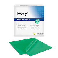 5253806 Ivory Rubber Dam Ivory Rubber Dam, 5 x 5 Medium, 52/Box, Green, Mint, 66094059