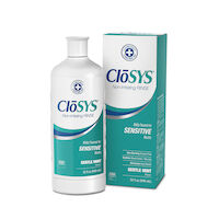 9245016 CloSYS Rinse Sensitive, Gentle Mint, 32 oz., 12/Case, 2C-32-12X