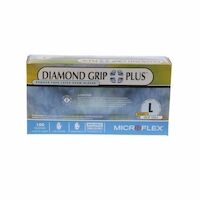 3173126 Diamond Grip Plus Latex PF Gloves Large, 100/Box, DGP350