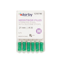 5250746 Hedstrom Files with Silicone Stops 21mm, #35, 6/Pkg.