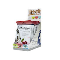 9500266 Xylitol Dry Mouth Drops Display Box with 12 Packs, Cherry, 630186
