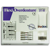 9530566 Flexi-Overdenture Size 1, 2, Red/Blue, Stainless Steel Attachments, 211-00