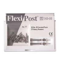 9530576 Flexi-Post Refills and Economy Refills Stainless Steel, Size 00, White, Economy 30/Pkg., 140-00